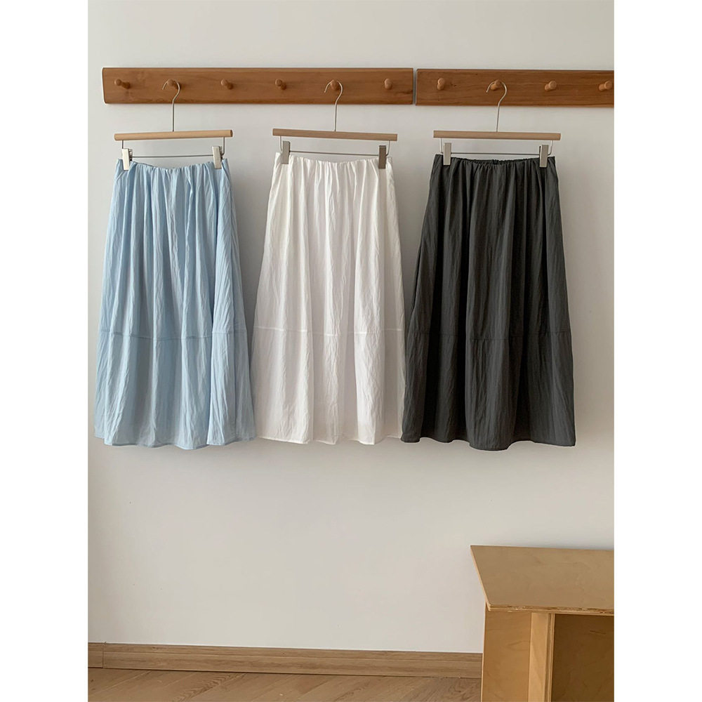 高腰显瘦中长款松紧腰半身裙2025夏季新款法式复古a字大摆裙伞裙,女装/女士精品,半身裙,淘宝优惠券,粉丝福利购,淘宝优惠卷