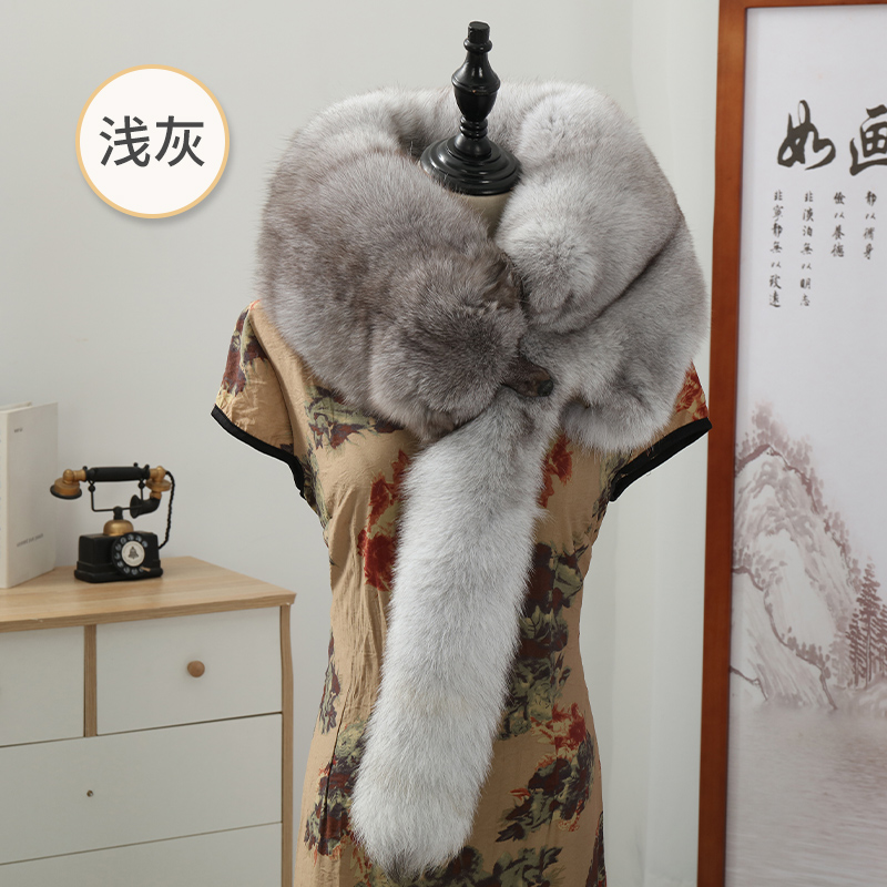 冬季整张保暖坎肩男女通用狐狸皮