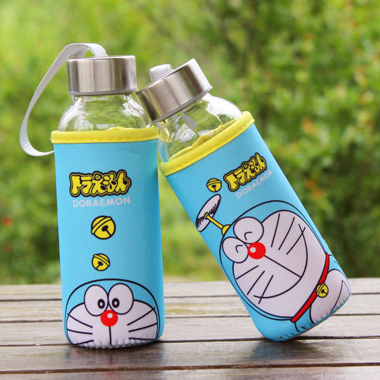 猫咪哆啦卡通布套a梦玻璃杯密封防漏车载玻璃瓶水壶300ML在类目 餐饮具, 杯子/水杯/水壶, 随手杯中 - 来自Buy2taobao.com提供专业的淘宝代购服务