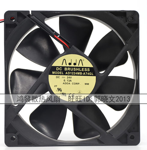 ADDA AD1224MB-A74GL 24V 0.13A 12CM 12025 变频器风扇
