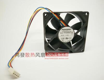 富士康foxconn 8cm8025 12V0.65A4针PWM大风量CPU风扇PVA080G12Q