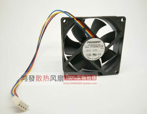 富士康foxconn 8cm8025 12V0.65A4针PWM大风量CPU风扇PVA080G12Q