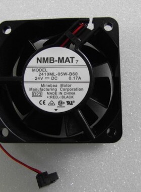 NMB 2410ML-05W-B60 6025 24V 0.17A 6CM/厘米 变频器 防水风扇
