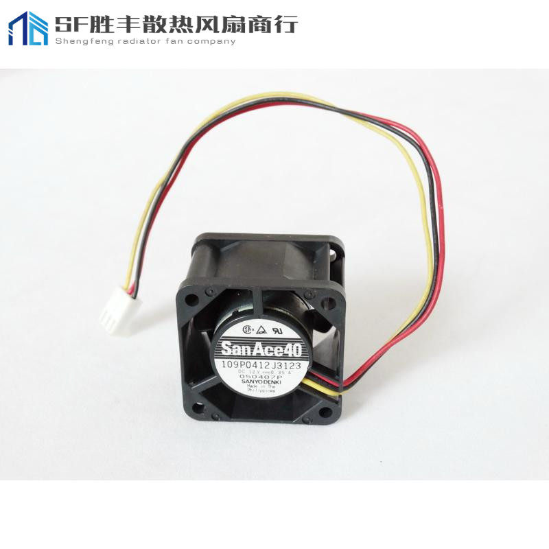 三洋 4CM/厘米 4028 12V直流风扇 电源/1U服务器静音散热风扇