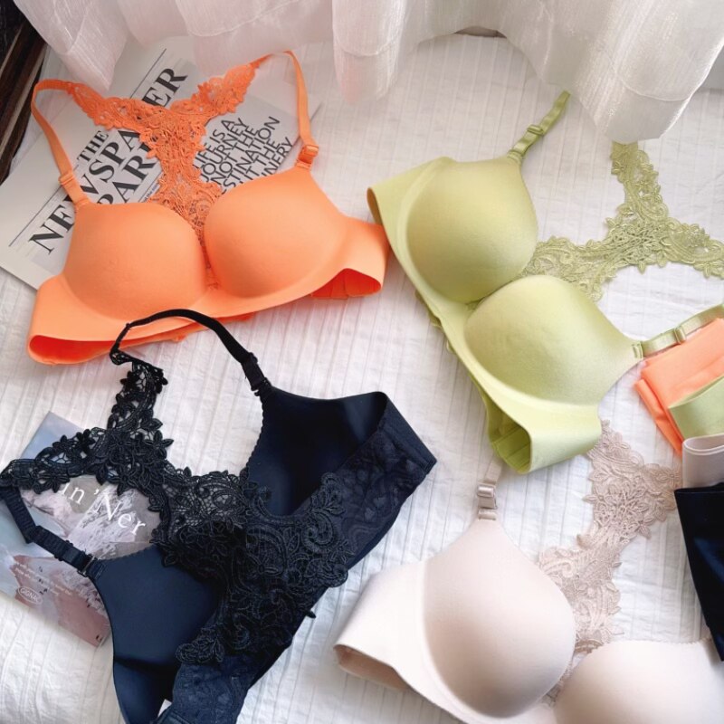 夏季美背NB内衣防下垂无痕文胸聚拢收副乳显大胸罩小胸纯欲流行