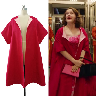 夫人女士风衣粉色复古中长款外套