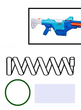 NERF软弹枪N SERIES SHADOW STORM 暗影风暴改装配件升级卷毛弹簧