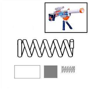 NERF热火软弹枪装甲系列雪狐狙击发射器玩具枪改装配件弹簧卷毛