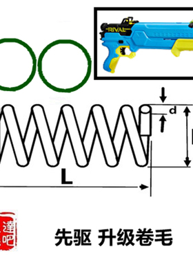 NERF竞争者精准系列先驱改装配件卷毛弹簧圈彩虹圈能量卷F6320