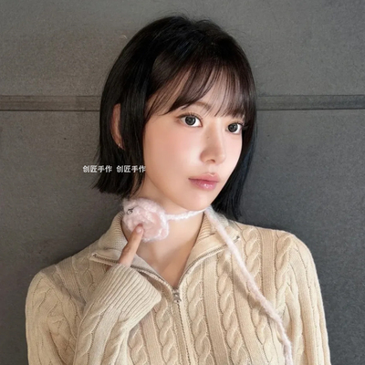 宫胁关良同款针织玫瑰花Choker