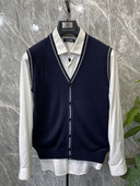 男士 毛背心马甲开衫 扣版 品牌专柜新款 时尚 商务休闲抗起球羊毛5色