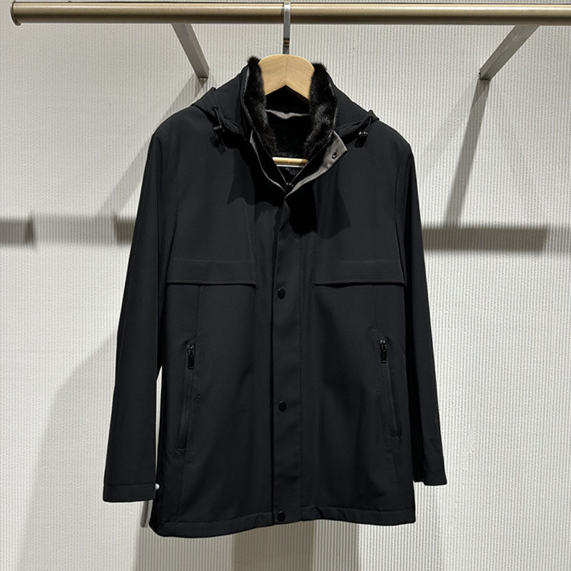 依文专柜正品男士尼克服水貂毛内胆连帽水貂立领均可脱卸商务休闲,男装,皮草,淘宝优惠券,粉丝福利购,淘宝优惠卷