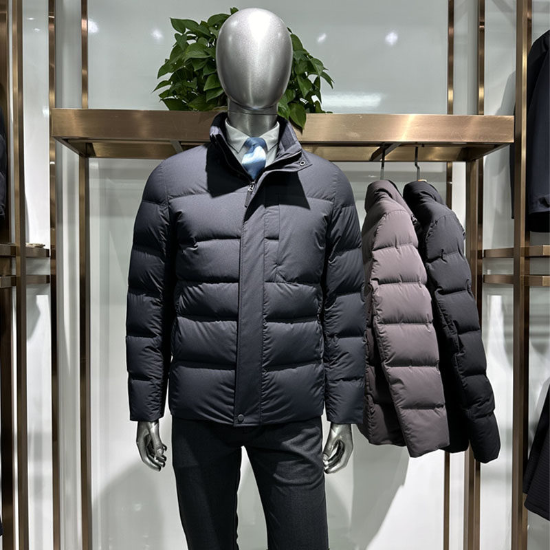 加厚直充绒男士立领羽绒服面包服