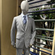 意大利进口羊毛料修身 依文专柜男士 马甲3件 西服西裤 灰色 西服套装