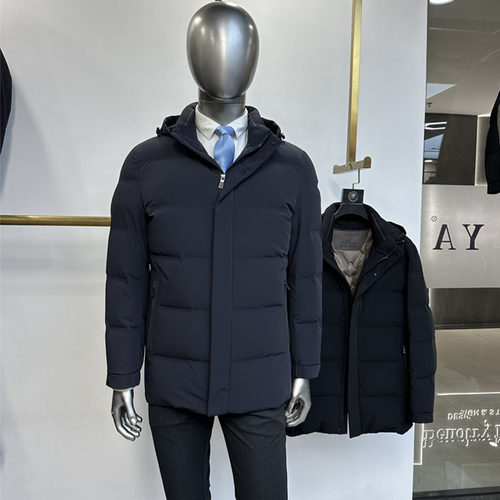 双充绒加厚男士羽绒服一衣两穿