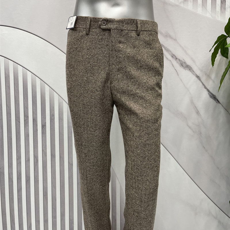 新款男士西裤 直筒合体版羊毛微厚面料免烫 中腰时尚商务休闲驼色,男装,西裤,淘宝优惠券,粉丝福利购,淘宝优惠卷