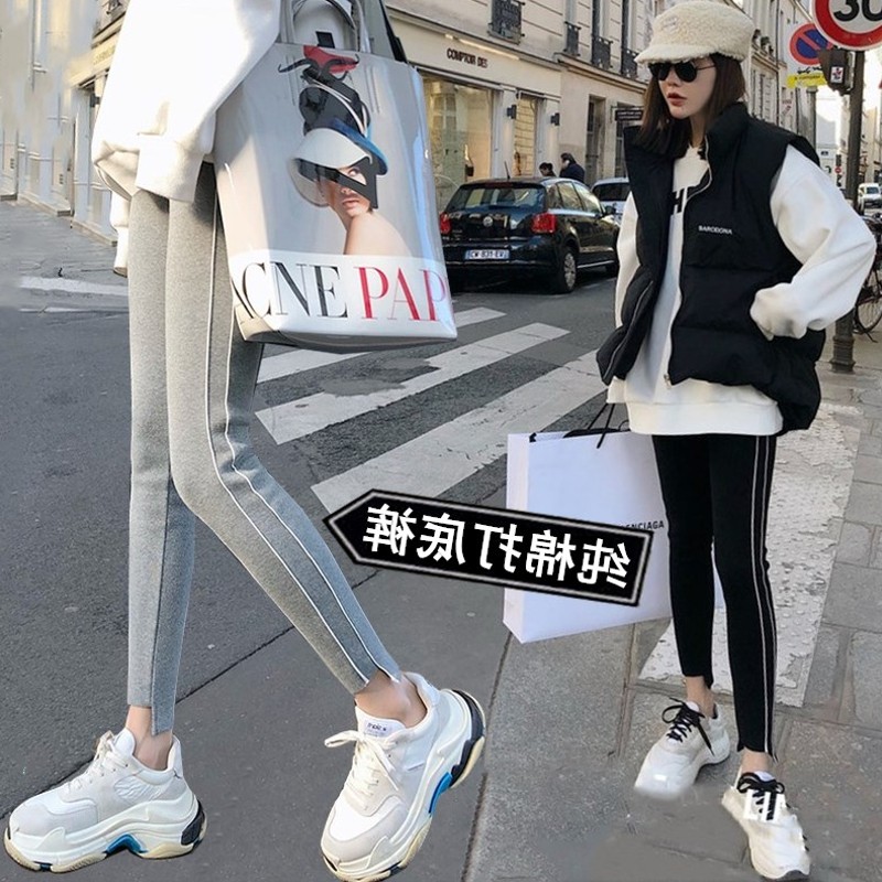 孕妇裤子打底裤春秋装时尚秋季外穿长裤秋冬款加绒外出潮妈休闲裤