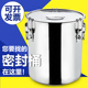 食品级带扣密封不锈钢汤桶50斤20斤米桶水桶酒店商用大汤锅油桶