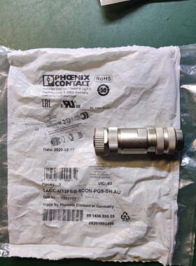 全新德国连接器SACC-M12FSB-5CON-PG议价产品