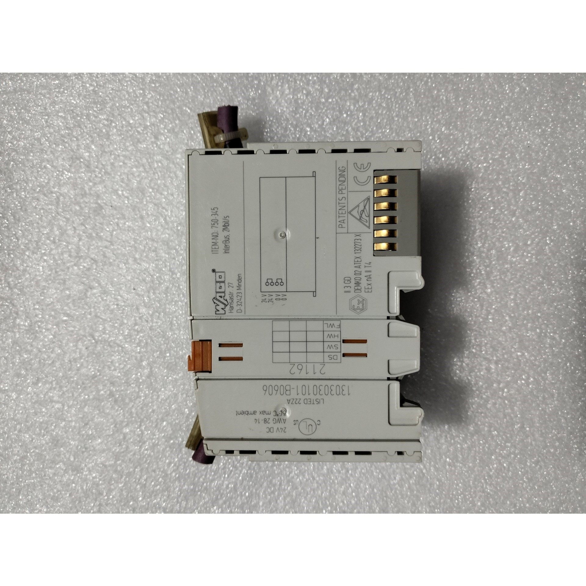 WAGO万可750-345通讯模块,拆机件,成色八成新,功能议价产品