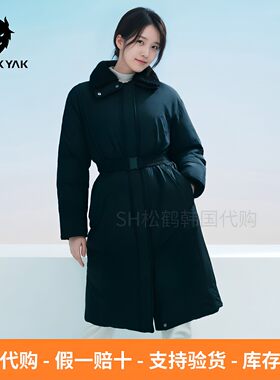 韩国代购布来亚克女士长款羽绒服