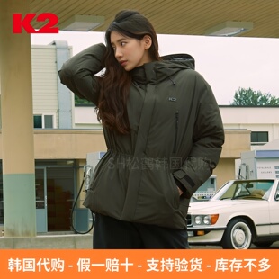 反季折扣K2韩国代购裴秀智代言同款THINAIR女款连帽鹅绒羽绒服装