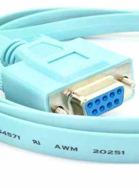 RJ45转9针串口 RJ45转RS232 网线水晶头转COM九针 路由器配置线