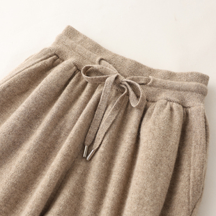 男士阔腿直筒羊绒裤~100纯山羊绒男裤外穿休闲简约纯色运动裤长裤