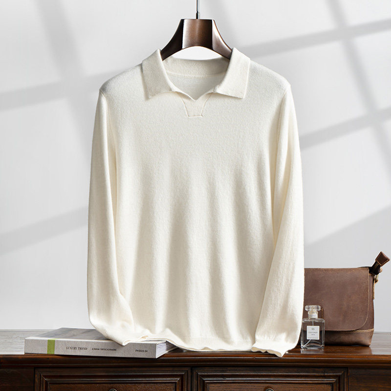100%纯山羊绒衫男士polo衫海鸥领毛衣宽松翻领羊毛长袖套头t恤,男装,羊绒套衫,淘宝优惠券,粉丝福利购,淘宝优惠卷