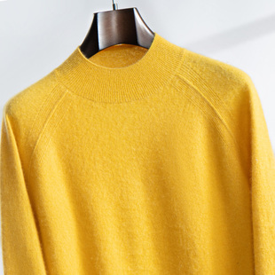 秋冬简约内搭纯山羊绒衫羊毛衫男插肩半高领百搭毛衣针织衫打底衫