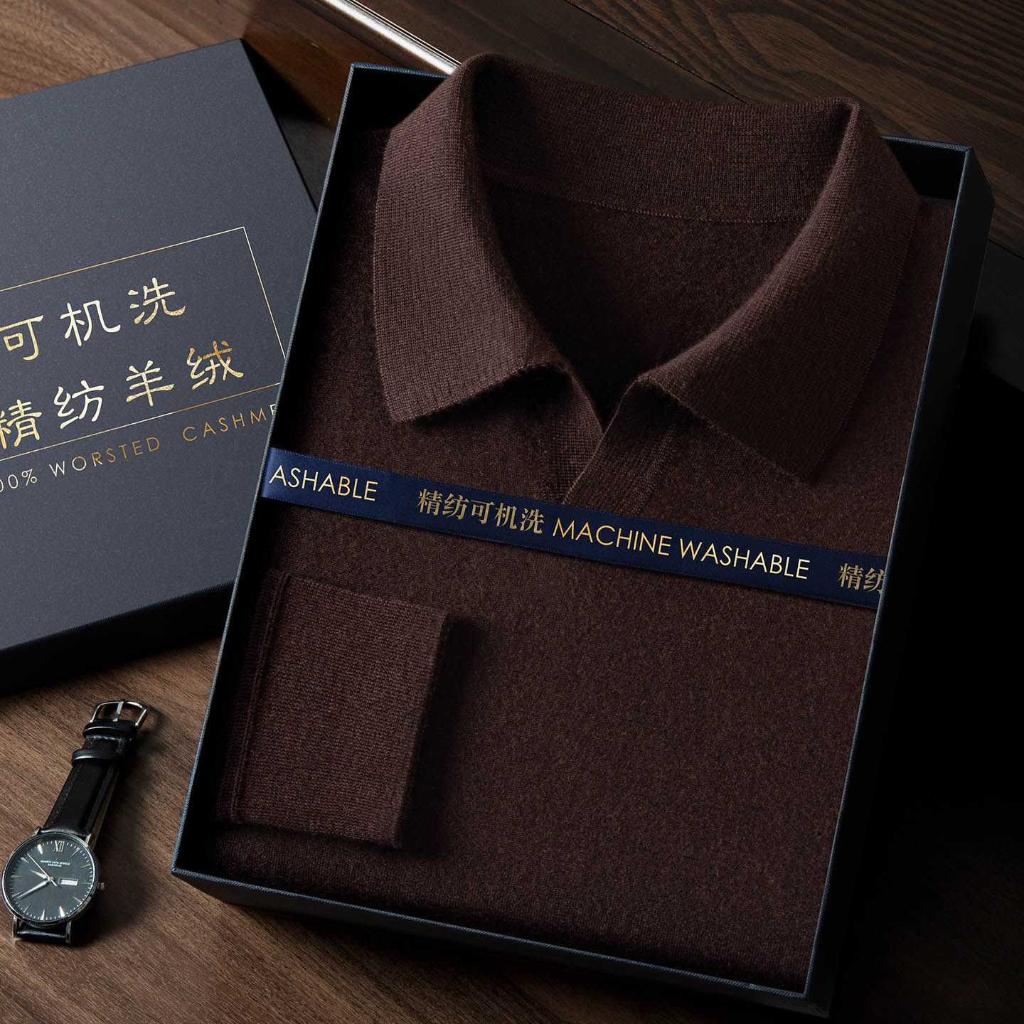 秋冬季可机洗男士精纺100山羊绒毛衣宽松休闲打底衫polo领中袖t恤,男装,羊绒套衫,淘宝优惠券,粉丝福利购,淘宝优惠卷