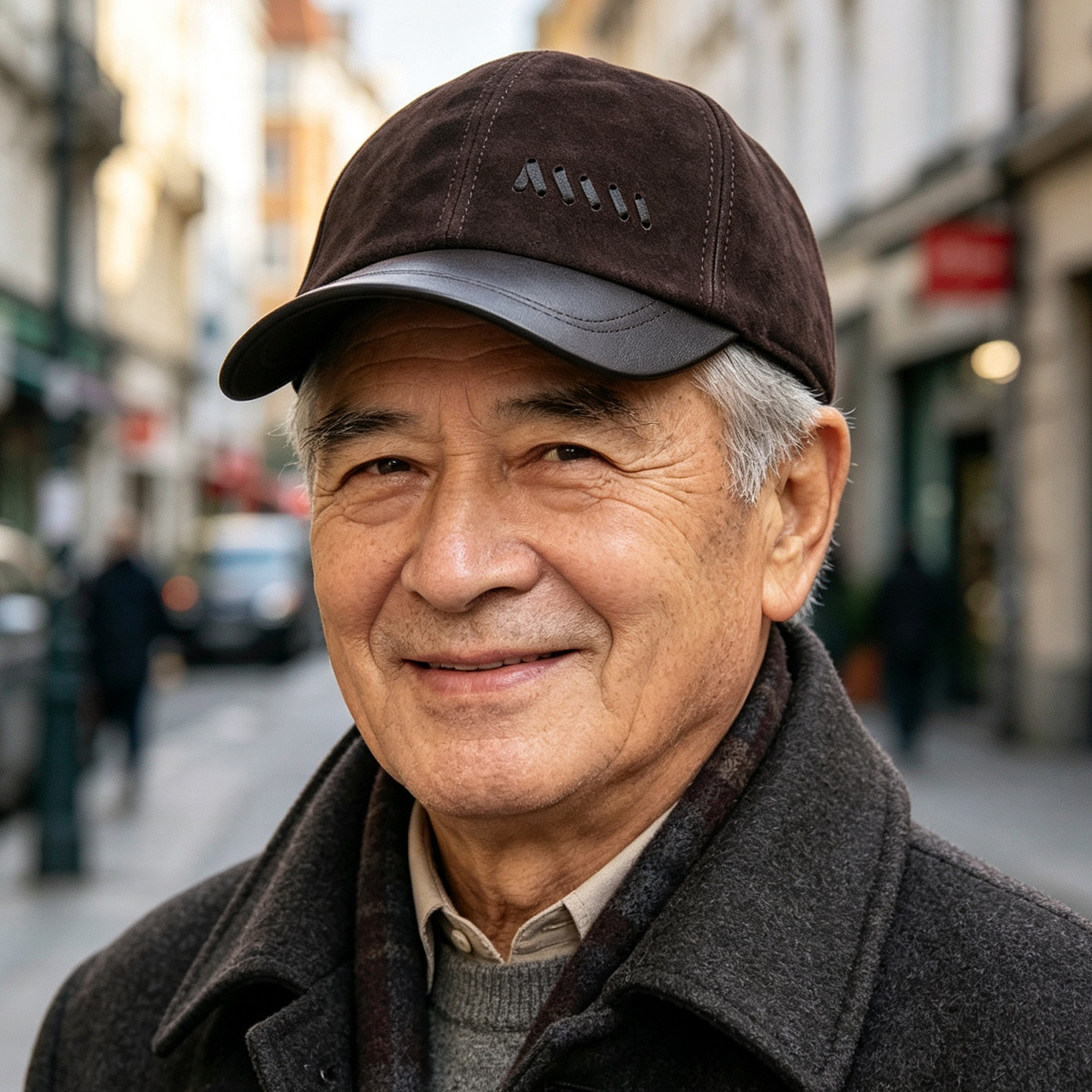 男真皮帽子反绒皮绵羊皮鸭舌帽  磨砂皮棒球帽户外休闲帽皮帽子