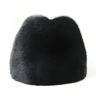 冬季水貂毛帽保暖 中老年整貂男帽裘皮皮草帽子貂皮总统帽绅士帽