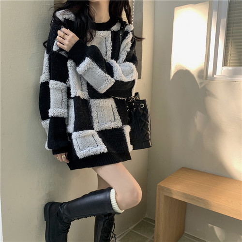 小香风毛衣外套女冬小个子外穿