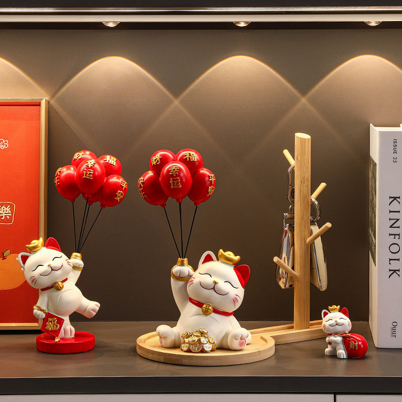 招财猫摆件家居入户门客厅电视柜酒柜玄关装饰品鞋柜乔迁新居礼品,家居饰品,桌面摆件,淘宝优惠券,粉丝福利购,淘宝优惠卷