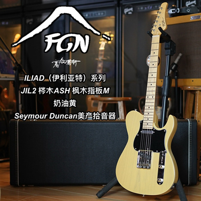 日产FGN富士弦ILIAD伊利亚特JIL2奶油黄TELE电吉他