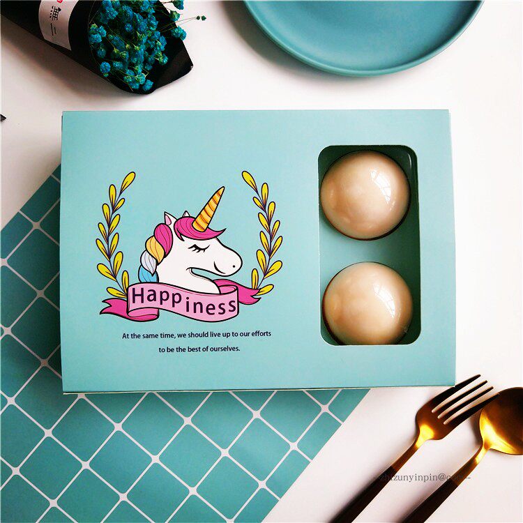 小清新蛋黄酥包装盒INS6粒装雪媚娘盒青团绿豆糕包装盒月饼礼盒