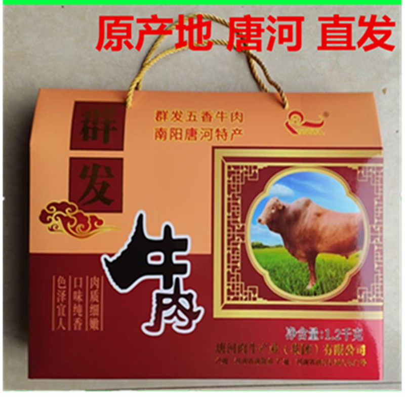 河南南阳特产唐河黄牛肉礼盒装酱牛肉200克6袋新包装