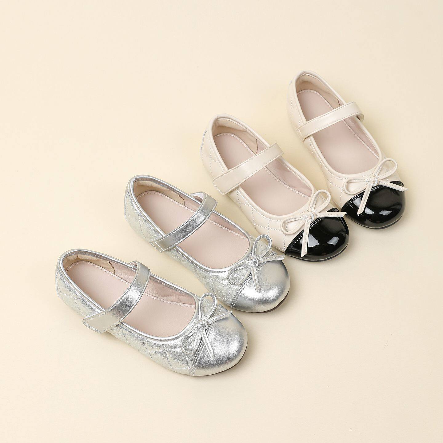 女童皮鞋2026春秋季软底小女孩洋气百搭蝴蝶结公主鞋学生演出单鞋