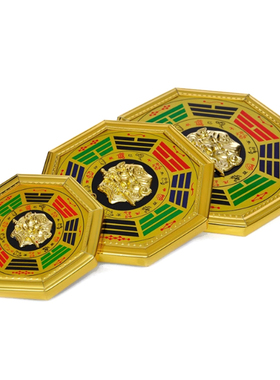 大门口阳台罗盘生肖虎头八卦镜