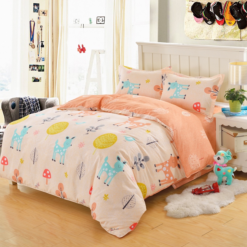 金富彩全棉斜纹单人床四件套