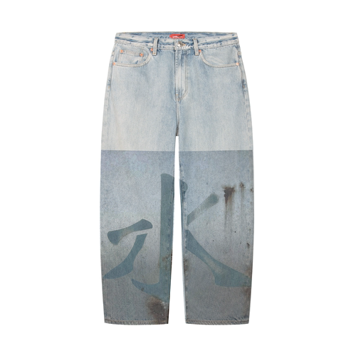 LOCALLYDAWGS印花水洗牛仔裤