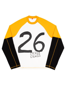 LDS 26字样拼色插肩袖全棉宽松休闲球衣