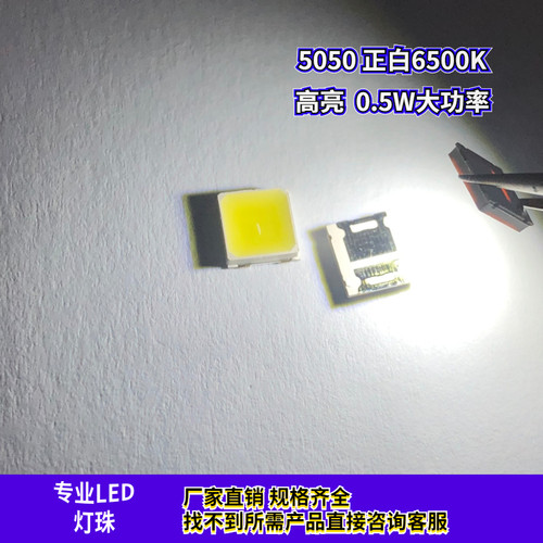 5050正白6500K灯珠0.06W0.5W1W