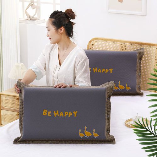 按扣枕套适合40x60cm乳胶枕头用