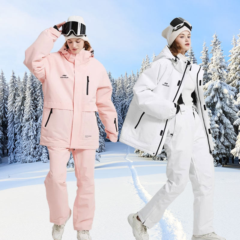 24款新潮滑雪服套装单双板防风防水保暖户外加厚滑雪衣裤男女