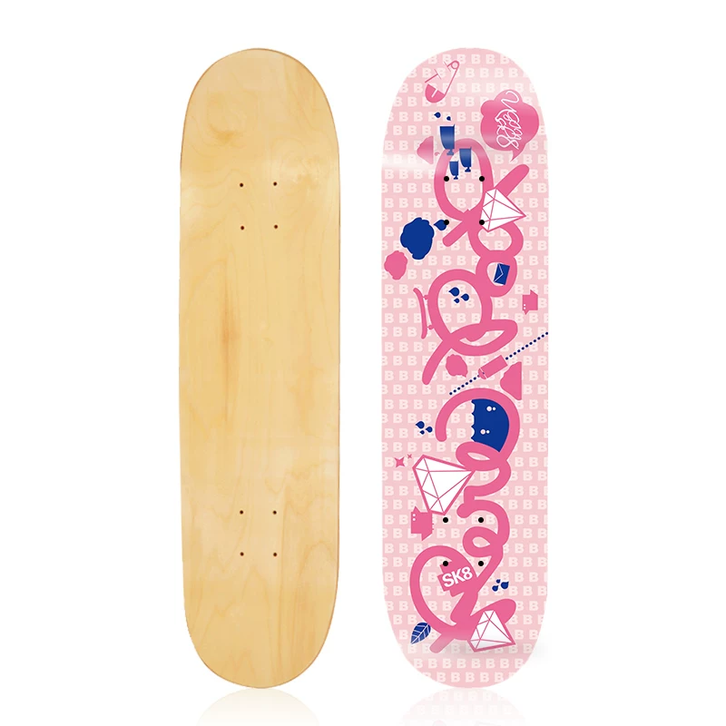 Two -upcrush skateboard surface, northeast of Russia, maple skateboard, bare plate deep concave foot action fancy skateboard surface