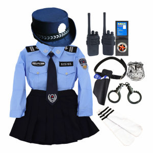 六一儿童警察交警制服玩具男女童职业扮演童装黑猫警长演出服时尚