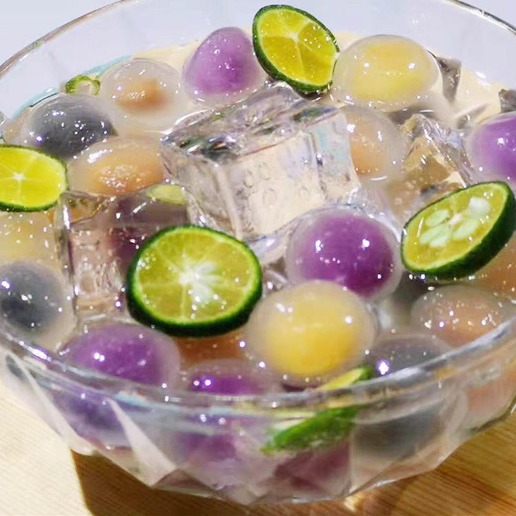 钻石小圆子透明五彩汤圆速冻食品