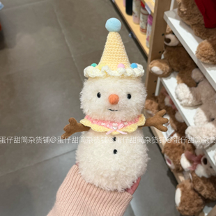 Jellycat雪人Litte全系列18cm玩偶可穿圣诞新年娃衣口水巾生日帽